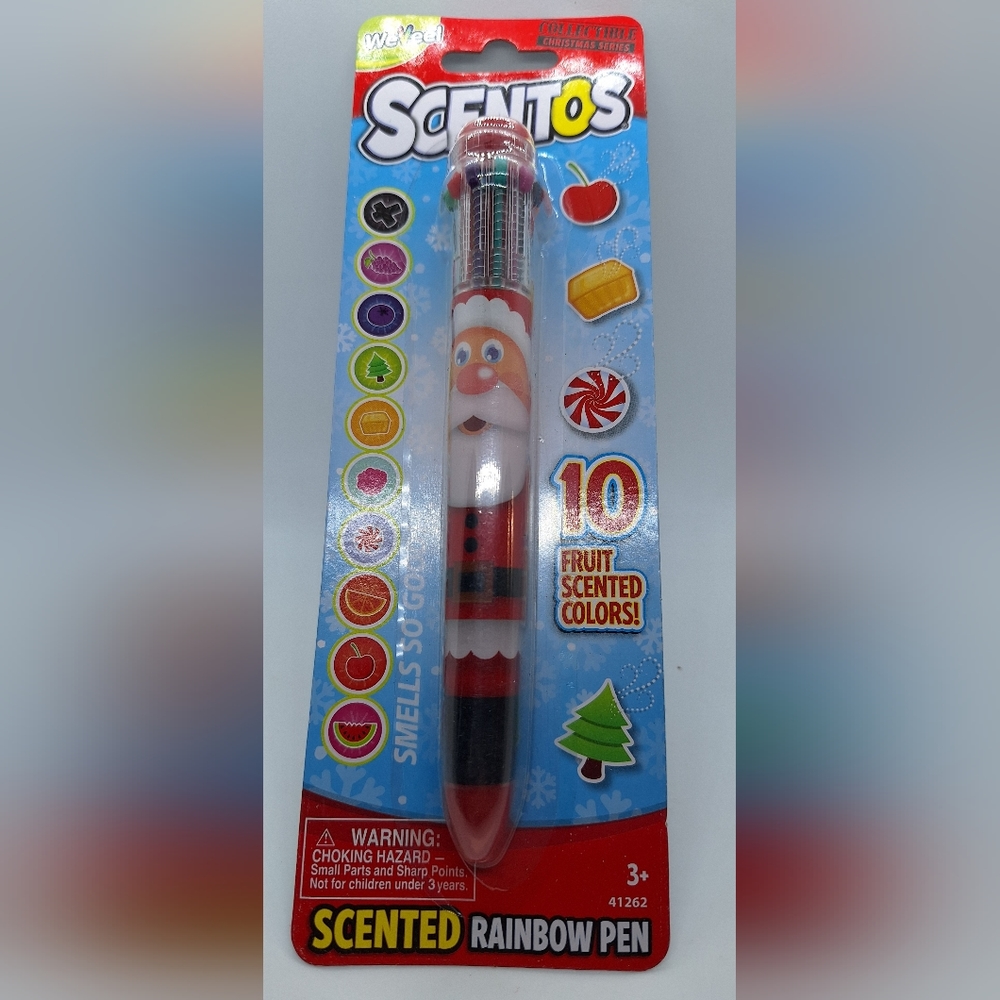 Scentos Collectible Christmas Series Santa Rainbow Scented Inks-1 Pen‎ 10 Colors